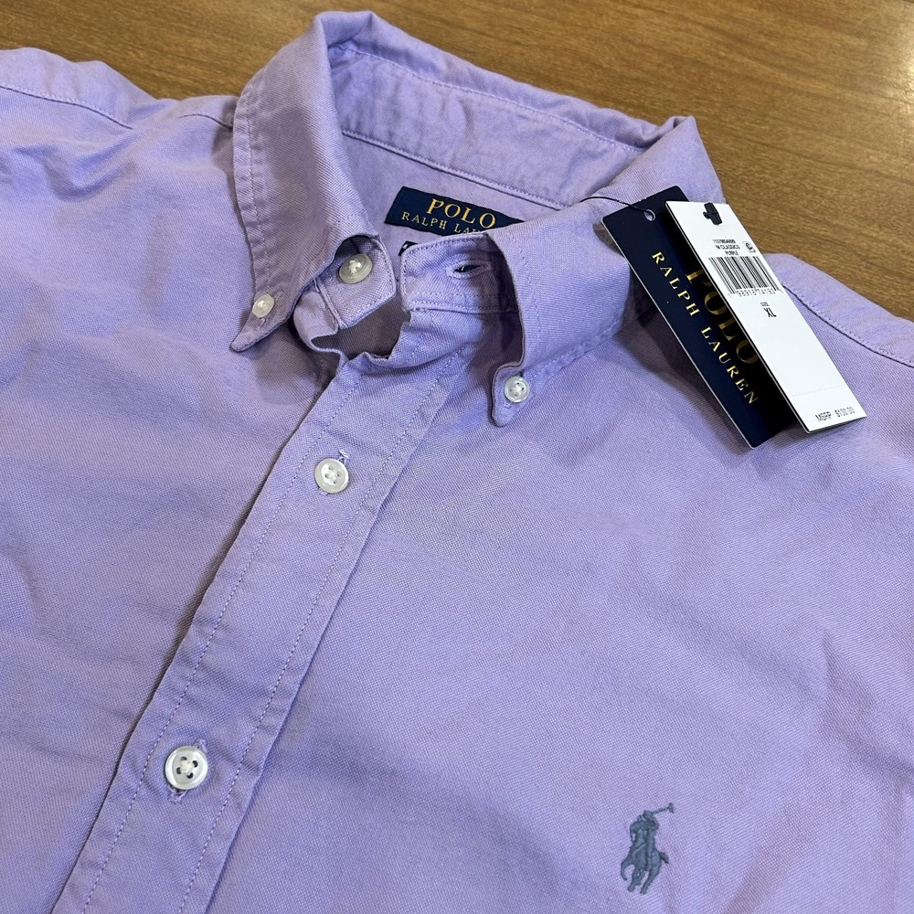 Polo Ralph Lauren Shirt Mens XL Purple Long Sleeve Button Down Classic Fit NWT